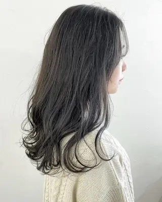 セミロング メンズパーマ/ ハイトーン/タニザキのヘアスタイル