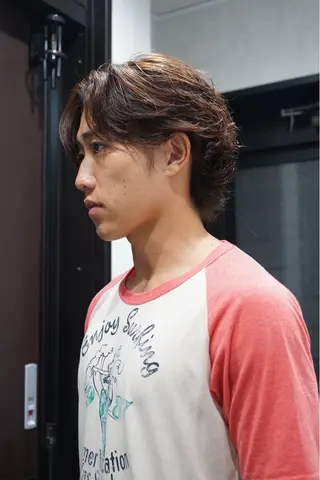 ミディアム パーマ メンズ men’s hair / 隼翔のヘアスタイル