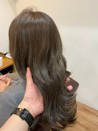 セミロング カラー 髪質改善&縮毛矯正 カット/soyaのヘアスタイル