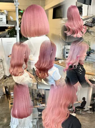 ミディアム カラー ✨艶ブリーチカラー ✨四ノ宮裕己のヘアスタイル