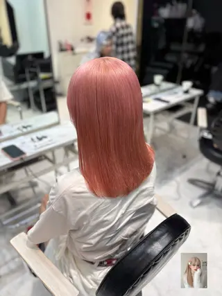 ロング カラー 色落ち綺麗🩰ハイ トーン🎀RINKAのヘアスタイル