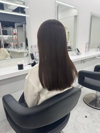 カラー 🌿赤み消しカラー× 艶髪透明感🌿りくのヘアスタイル