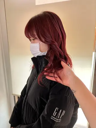 ミディアム カラー ブリーチカラー🫧 森　凪沙のヘアスタイル