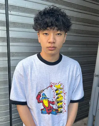 ショート パーマ メンズ 💈メンズ短髪特化 ✂︎伊藤大輝💈のヘアスタイル