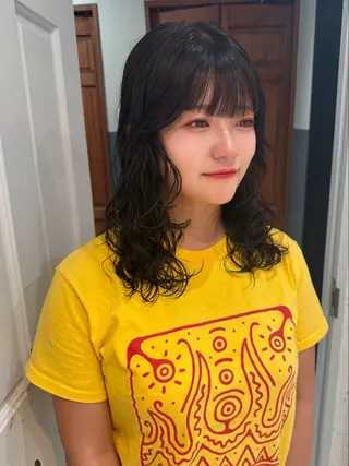 ミディアム カラー パーマ mai / linoah˚✧のヘアスタイル