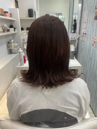 セミロング カラー 🌸暖色髪質改善 MEI🌸のヘアスタイル