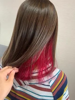 ミディアム カラー 蓮見友里 PiSTA／portのヘアスタイル
