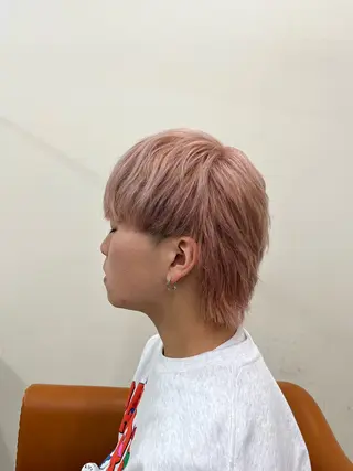 カラー メンズ フェザーパーマメンズ ピンパーマ京都駅前のヘアスタイル