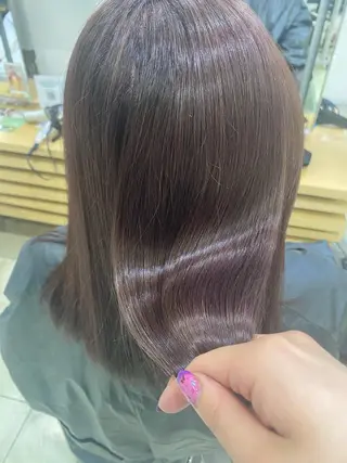 セミロング カラー ヘアアレンジ TSUNA 🌙 Lim 五反田のマツエク・マツパデザイン
