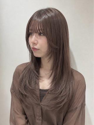 ロング カラー 🐺ウルフ/レイヤー 似合わせ‎🤍沙羅のヘアスタイル