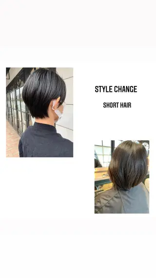 ショート カラー パーマ ヘアアレンジ メンズ キッズ ネイル マツエク・マツパ アイブロウ hiro【沿線で叶う 似合わせhair】のヘアスタイル