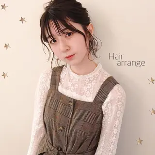 ミディアム ヘアアレンジ 市川 千夏のヘアスタイル