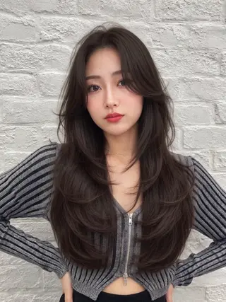セミロング 韓国ヘア×2way 🇰🇷和知拓郎のヘアスタイル