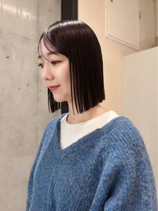 ショート カラー ボブ/ミニボブ 透明感カラーkadoのヘアスタイル