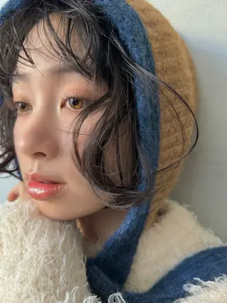 パーマ ryona🎀 /ボブ/ブロンドのヘアスタイル