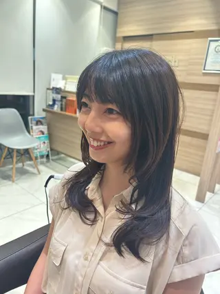 ロング ハイトーン/レイヤー 藤田健太郎のヘアスタイル