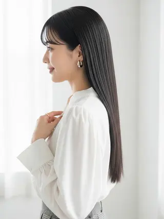 ロング 髪質改善/艶感カラー 田中 陵のヘアスタイル