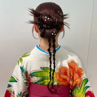 ロング 会田有紀 /切りっぱなしボブのヘアスタイル
