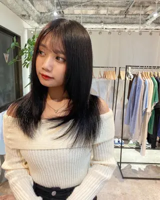 セミロング カラー ♡レイヤーカット れお♡のヘアスタイル