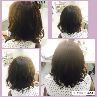 ミディアム 広がり、まとまらない お悩み改善/ 中田のヘアスタイル