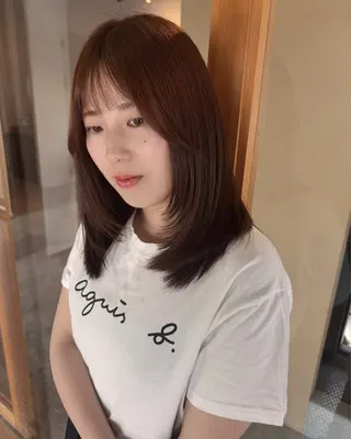 ミディアム 海外風ヘア 野田光也のヘアスタイル