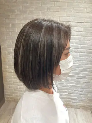 ショート 曲がる縮毛矯正 LIBER 岩名のヘアスタイル