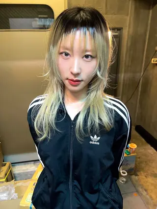 セミロング 【ロングウルフカット 姫カット】伊藤裕哉のヘアスタイル