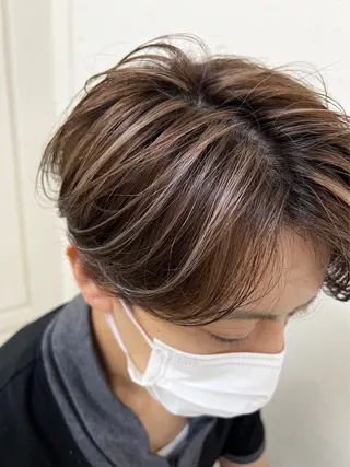 カラー メンズ 赤嶺 毅史のヘアスタイル