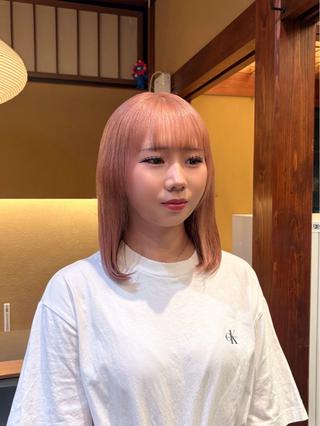 ミディアム カラー saho ⟡.·のヘアスタイル