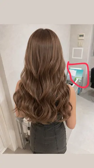 ロング カラー 新宿美容室 ダブルカラーのヘアスタイル