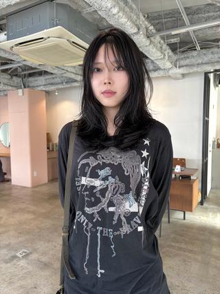 セミロング カラー yu maのヘアスタイル