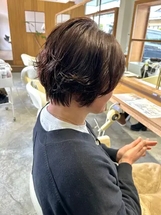 ショート カラー パーマ 佐藤 悠生 メンズパーマ.カットのヘアスタイル