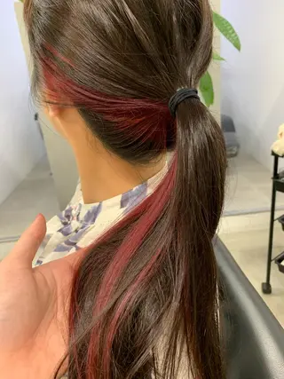 ロング カラー 中村 靖彬のヘアスタイル