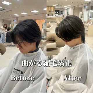 メンズ シャドウパーマ／骨格 矯正カット　トモキのヘアスタイル