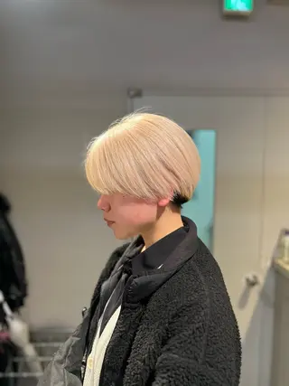 ショート カラー ヘアアレンジ 💍透明感×韓流ハイ トーン💍RYUTAのヘアスタイル