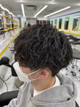 ショート カラー パーマ ヘアアレンジ メンズ キッズ 横浜シャドウパーマ /せなのヘアスタイル