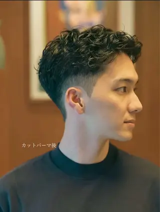 パーマ メンズ メンズショート タチカワユウキのヘアスタイル