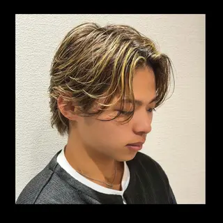 カラー メンズ フェザーパーマ🧢 清潔感/池田梨紗のヘアスタイル