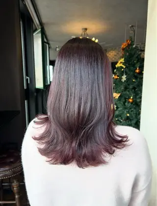 ミディアム カラー ヘアアレンジ 梅木李奈🕊️ レイヤー/ハイトーンのヘアスタイル