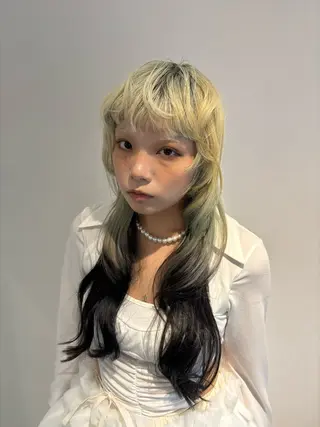ロング カラー みぞぐち じゅりのヘアスタイル