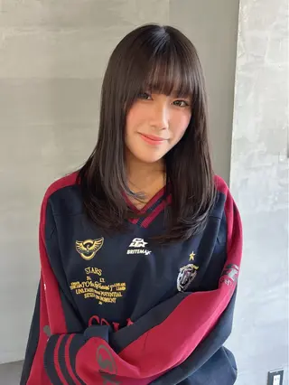 セミロング 👑似合わせレイヤー が好評👑佐久田のヘアスタイル