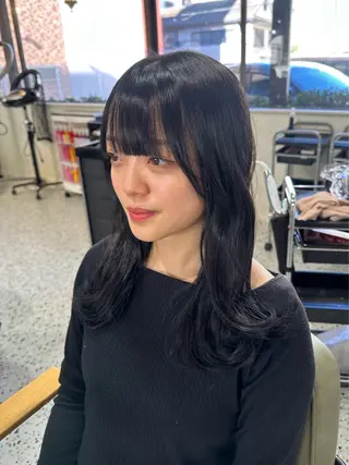 セミロング カラー 加藤 優花のヘアスタイル