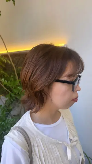 ミディアム レイヤー🍓顔まわり 美桜🌸mioのヘアスタイル