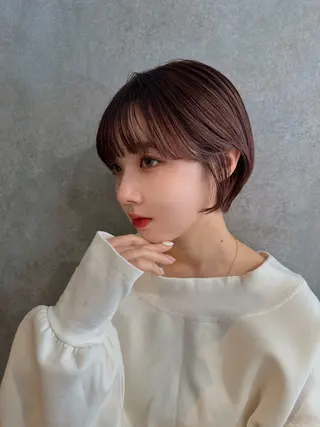 ショート カラー 上品な透明感カラー 🫧renのヘアスタイル