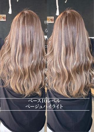 ロング 岸川 恭子のヘアスタイル