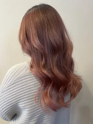 ロング 🎀OJIMA 🤍ピンクカラー🎀のヘアスタイル