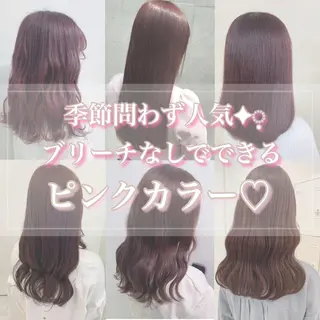 セミロング カラー ヘアアレンジ ayaka 🍨のマツエク・マツパデザイン