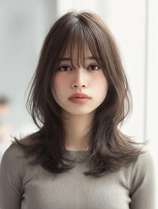ミディアム カラー 韓国×艶ハイトーンが かわいい✨️リオ🍒のヘアスタイル
