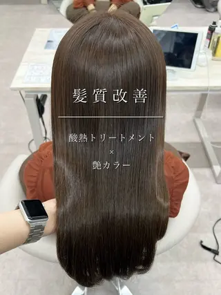 ロング カラー 美髪矯正/シークレッ トハイライト🤍りさのヘアスタイル