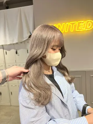 ロング カラー パーマ ヘアアレンジ メンズ 上品＆韓国風 🥀海心🥀のヘアスタイル